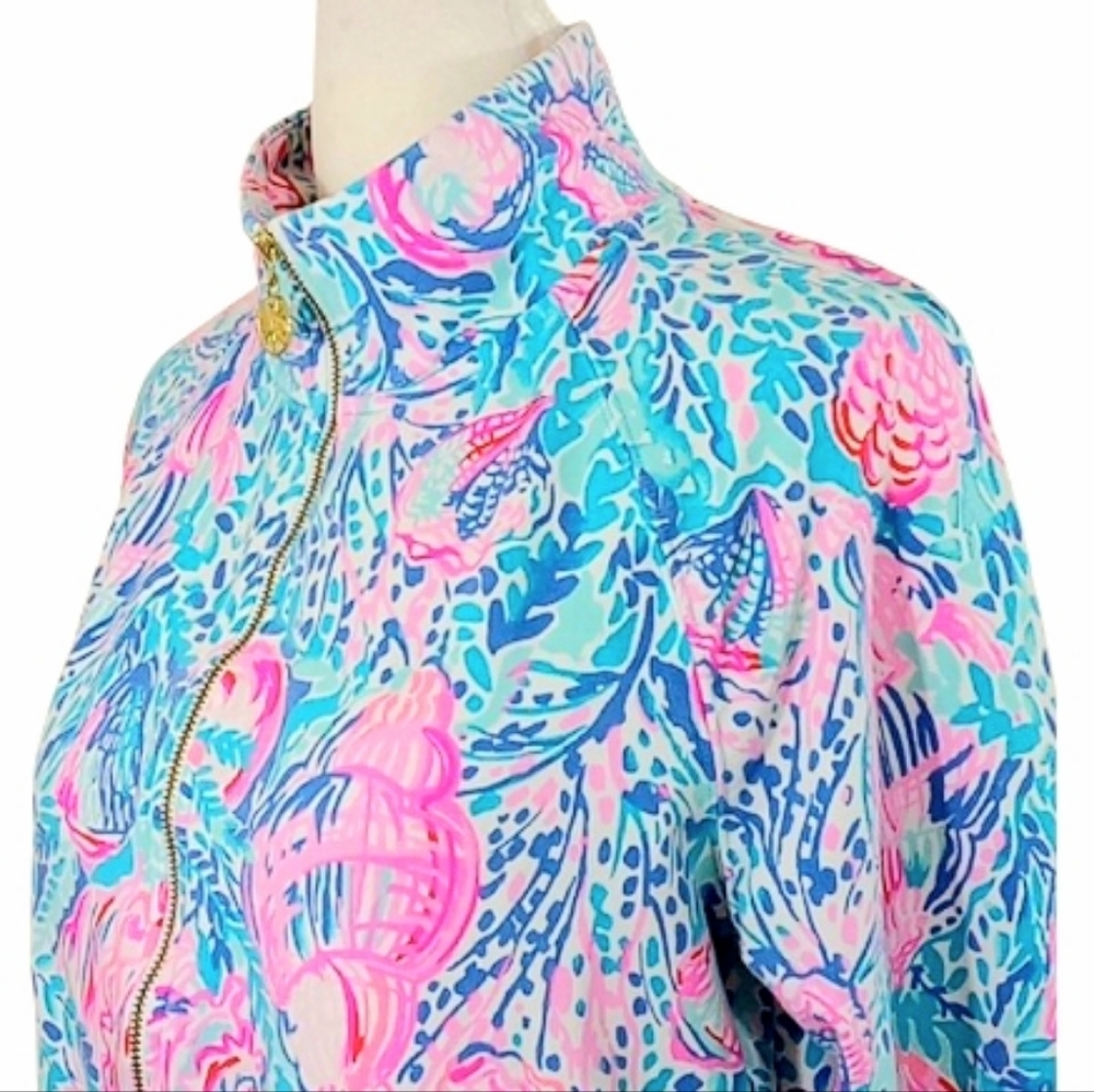 Lilly Pulitzer Skipper Popover in Treasure Trove Print Pullover UPF 50 + Size M - Picture 8 of 14